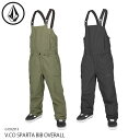 即出荷 スノーボード ウェア ボルコム 24-25 VOLCOM V.CO SPARTA BIB OVERALL BLK/IVY メンズ オーバーオール ビブ ...
