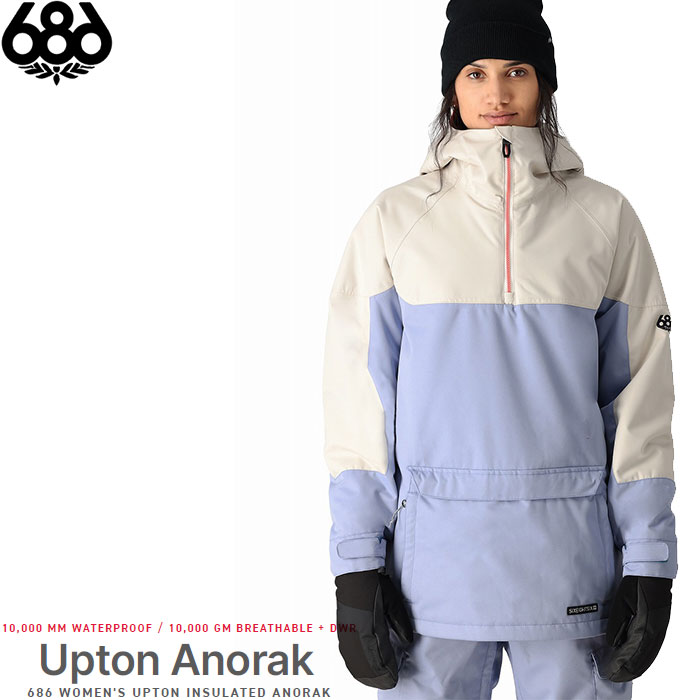 ●予約商品につきまして● 2024-2025 【ブランド】686（シックスエイトシックス) 【アイテム】UPTON INSULATED ANORAK 【品番】M2W308 【サイズ】XS/ S/ M/ L/ XL 【カラー】WLIMESTONE COLORBLOCK SASSAFRAS COLORBLOCK CYPRESS GREEN BLOOM 【詳細】 2L ファブリック/BEMIS部分シームテープ/40gボディ・スリーブインサレーション/サイドエントリージッパー/Air-Floベンチレーション/Helmet Compatible Hood/Hood Link/デスグリップ/スリーブパスポケット/リストゲーター/PJコネクトシステム/パウダースカート "広く設計されたサイドエントリージッパーによりウェアの着脱がしやすく、ベンチレーションにもなる人気のANORAKジャケットで、ゆったりとスタイリングすればボーイッシュでスポーティーなルックスになります。 フロントのカンガルーポケットは収納性も高くサイドポケットとセパレートしているので使い分けて使用できます。" ********************** 2025年ニューモデル予約商品です。 お届けは2024年秋ごろから順次発送となります。 発売・発送予定日は目安であり、入荷次第で日付は前後しますので予めご了承願います。 ご予約商品はキャンセルをお受けすることはできません。 商品ページの商品画像と実際にお届けする商品と、メーカーの都合で仕様やデザインが予告なく変更される場合がございます。 万が一デザイン・カラー・仕様等が変更となった場合にもキャンセル・返品等の対象とはなりませんので予めご了承のほどよろしくお願い致します。 メーカーの都合により、商品の入荷遅れ・オーダー数より入荷が少ない場合は 製造キャンセル になる場合がございます。その際は、ご注文の変更、又はキャンセルの手続きをさせていただく場合がございますので、誠に申し訳ございませんが、何卒ご了承ください。 その際、頂いております料金に関しましてはご返金させていただきます。 ********************** 画像とお届けする商品は、デザイン・カラーが多少異なる場合もございます。 在庫は十分に確保しておりますが、店舗と在庫を共有しているためご購入のタイミングによっては売り切れの場合もございます。 その場合は、代替またはキャンセルのご連絡を致します。 当店の商品は実店舗でのディスプレイ商品を含みます。 そのため、化粧箱や商品等にキズや汚れ等がある場合がございますが、商品の使用に支障がない場合を除き不良品とはなりませんので、予めご了承願います。 メーカー希望小売価格はメーカーサイトに基づいて掲載しています