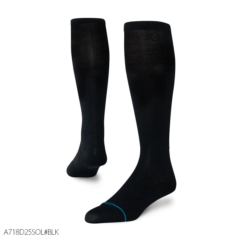 スタンス ソックス 靴下 ユニセックス STANCE SOLID UL WOOL SNOW BLACK 25.5-29.0cm スノーボード ソックス スキー メリノウール メンズ