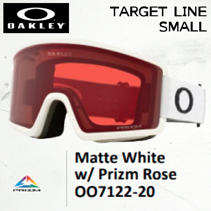 【ブランド】OAKLEY(オークリー) 【アイテム】TARGET LINE SMALL(ターゲット ライン スモール) 【品番】OO7122-20 【フレームカラー】Matte White 【レンズカラー】Prizm Rose 【サイズ】S 【Fabric】 落ち着きのあるスマートなフレームデザインに、大きなシリンダー形のレンズを組み合わせて驚きの視野を確保したTarget Line（リッジライン）。 フレームのブロウラインをフラットにし、オークリーのヘルメットに合わせてスムーズに装着できるよう設計されています。 Sutro（スートロ）に着想を得たデザインはスタイリッシュと機能性を兼備。あらゆる顔のサイズに対応するため、3サイズご用意しております。 Target Line Sは、顔が小さめの方にぴったりなジュニアフィットモデルです。 •フィット:スモールまたはユース • シリンドリカルレンズと薄型フレーム設計により、視認性が向上し、ヘルメットの互換性が向上 • ゴーグルの上部を平らにすることで、Target LineはOakleyヘルメットとの最適な一体化を実現するように設計されています。 •保管とレンズのクリーニング用のマイクロバッグが含まれています •テンプルの目立たないフレームノッチは、ほとんどの度付きメガネとの互換性を提供します •よりしっかりとフィットするシリコンライニング付きの35mm幅の調節可能なストラップ • フレキシブルなO Matterシャーシ®は、極寒の環境下でも快適に顔にフィットします。 •吸湿発散性のあるポーラーフリースの裏地を備えた3層構造のフェイスフォームで一日中快適です。 •射出成形されたプルトナイト®レンズ素材は、UVA / UVB / UVCに対して100%の保護を提供します •F3防曇コーティングを施した光学的に正しいデュアルレンズ • ANSI Z87.1、EN 174、ISO 18527-1の耐衝撃保護基準に適合 画像とお届けする商品は、デザイン・カラーが多少異なる場合もございます。 在庫は十分に確保しておりますが、店舗と在庫を共有しているためご購入のタイミングによっては売り切れの場合もございます。 その場合は、代替またはキャンセルのご連絡を致します。 当店の商品は実店舗でのディスプレイ商品を含みます。 そのため、化粧箱や商品等にキズや汚れ等がある場合がございますが、商品の使用に支障がない場合を除き不良品とはなりませんので、予めご了承願います。 メーカー希望小売価格はメーカーサイトに基づいて掲載しています