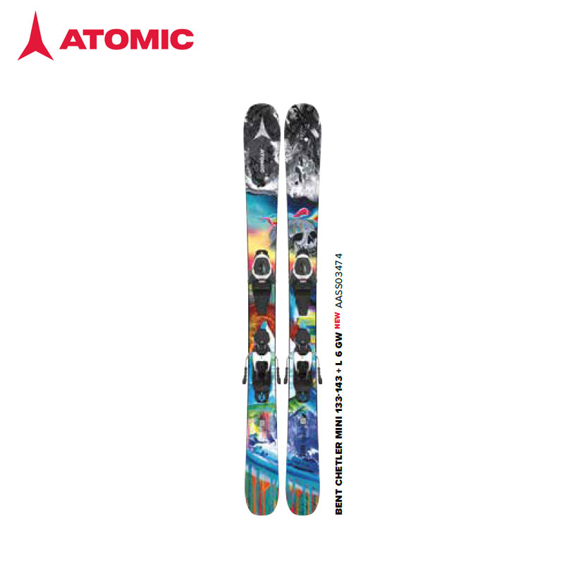 楽天Boom Sports EC店【早期予約特典付】スキーセット 板＋ビンディング 24-25 キッズ ジュニア ATOMIC BENT CHETLER MINI 133-143 + L 6 GW 日本正規品