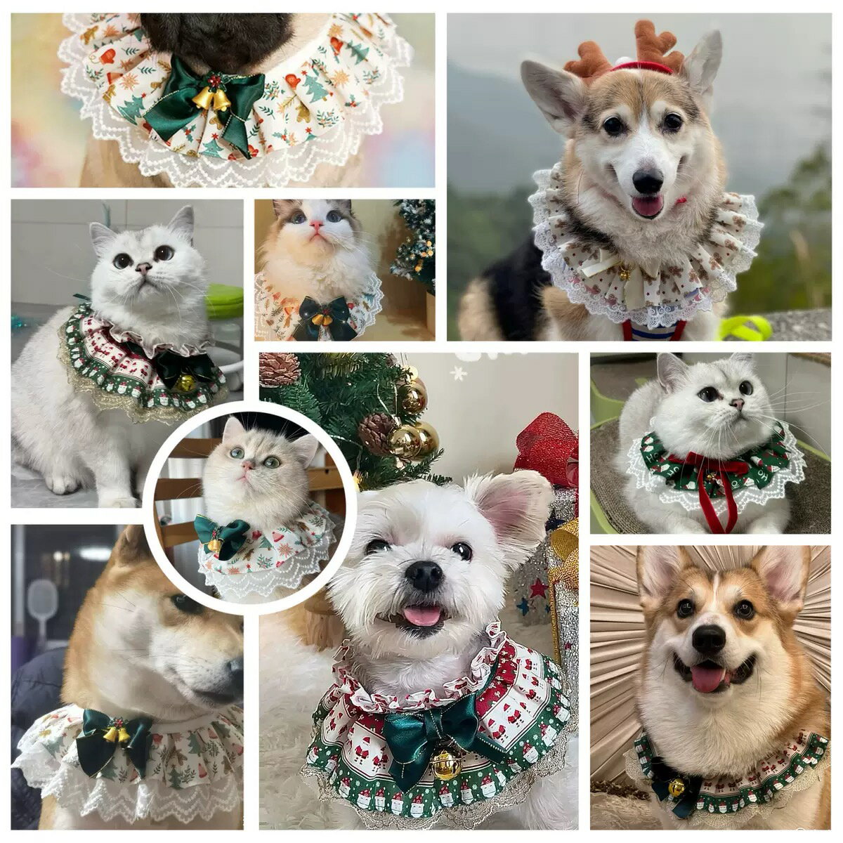 猫首掛け 首輪 リボン 鈴 クリスマス ペット...の紹介画像2