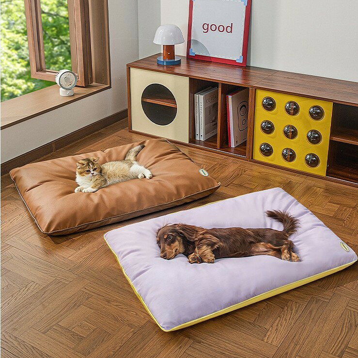 Rakuten - 猫ベッド ペットベッド 夏 犬 ベッド 木製 かわいい ふわふわ 犬ベッド ネコベッド キャットベッド M L サイズ 猫用 小型犬 ペットクッション ペットソファ コットン ペット用品 ペットグッズ 犬 猫 ねこ あったか 暖かい 冬用 2サイズ