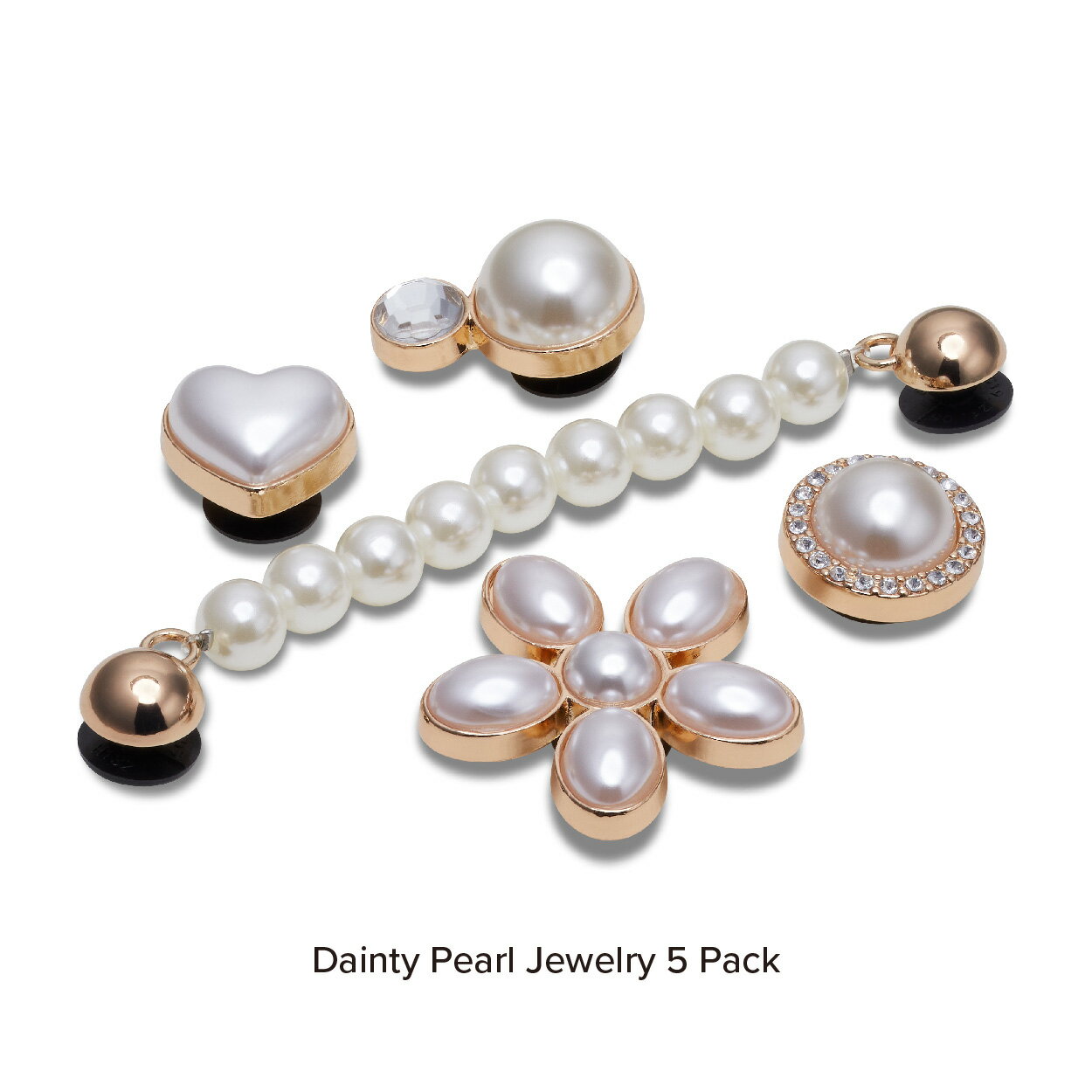 クロックス ジビッツ (JIBBITZ) アクサセリー チャーム Dainty Pearl Jewelry 5 Pack カスタマイズ ウィメン 女の子 クロックス正規取扱店 10013133 2