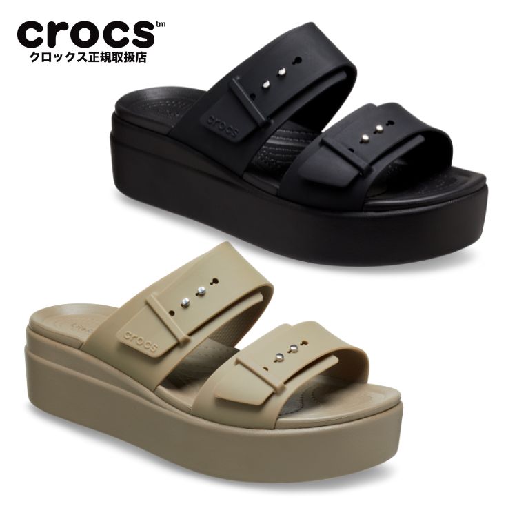 【NEW!! 送料無料】クロックス ブルックリン サンダル ロウ ウェッジ ウィメン crocs brooklyn sandal low wedge 厚底 レディース 女性 防水 ストラップ ヒール 207431 クロックス正規取扱店 セール