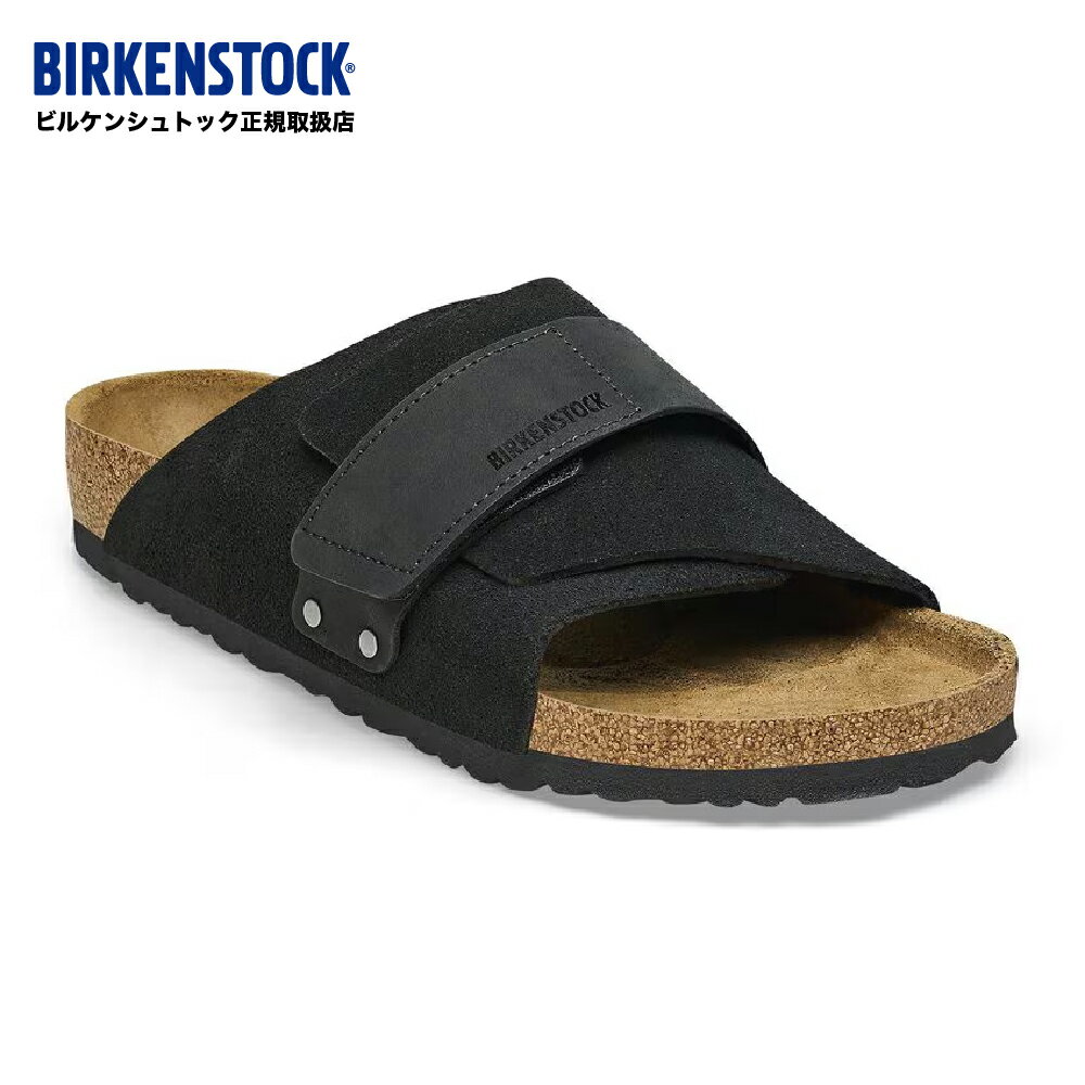 【BIRKENSTOCK 正規取扱店】Kyoto / キョウト ヌバック スエードレザー ブラック ビルケン ビルケンシュトック サンダル REGULAR FIT レギュラーフィット 正規取扱店なのでご安心ください 1022350 ◯
