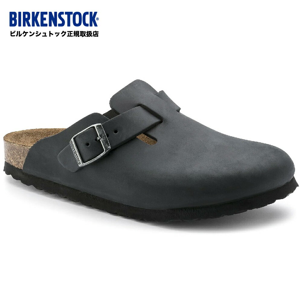 【BIRKENSTOCK 正規取扱店】Boston / ボストン オイルドナチュラルレザー ブラック ビルケン ビルケンシュトック サンダル REGULAR FIT レギュラーフィット 正規取扱店なのでご安心ください 59461