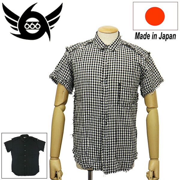Rakuten - 正規取扱店 666 ORIGINAL SOS0076 ガーゼラウンドカラーシャツ S/S 半袖 日本製 全2色