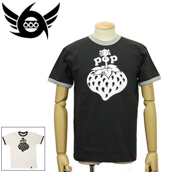 正規取扱店 666 ORIGINAL SOT0025 ヘビーウェイト トリムTシャツ S/S 半袖 ストロベリーポップ 全2色