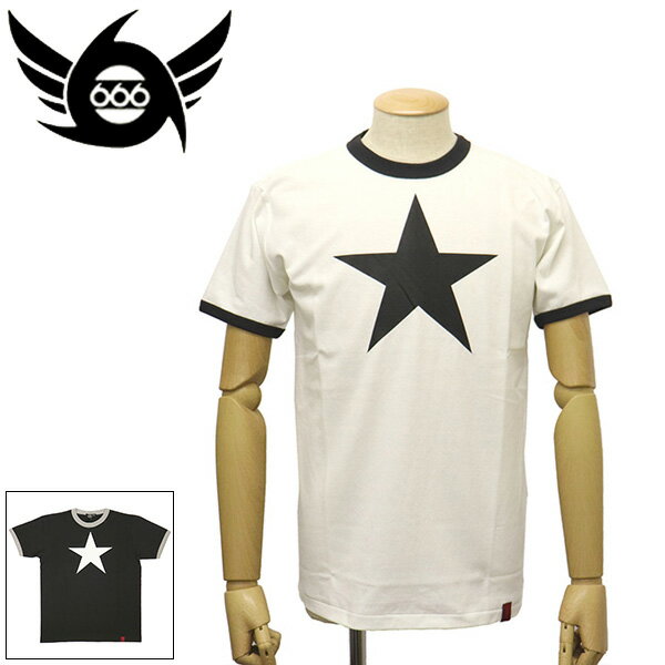 Rakuten - 正規取扱店 666 ORIGINAL SOT0026 ヘビーウェイト トリムTシャツ S/S 半袖 スター 全2色