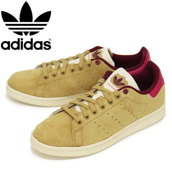 正規取扱店 adidas (アディダス) GY1892 STAN SMITH スタンスミス スニーカー ゴールデンベージュxクリームホワイトxカレッジバーガンディ AD165