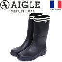 正規取扱店 AIGLE (エーグル) ZZF8856 SIGNATURE STR シャンテ ストライプ ラバーブーツ レディース 001 MARINE AGL019