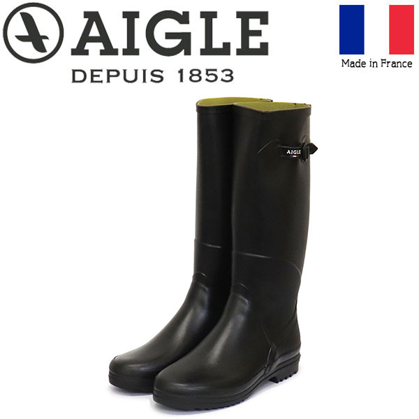 エーグル 正規取扱店 AIGLE (エーグル) ZZF8892 CHANTEBELLE JP2 ラバー レディース ロングブーツ 009 NOIR フランス製 AGL036