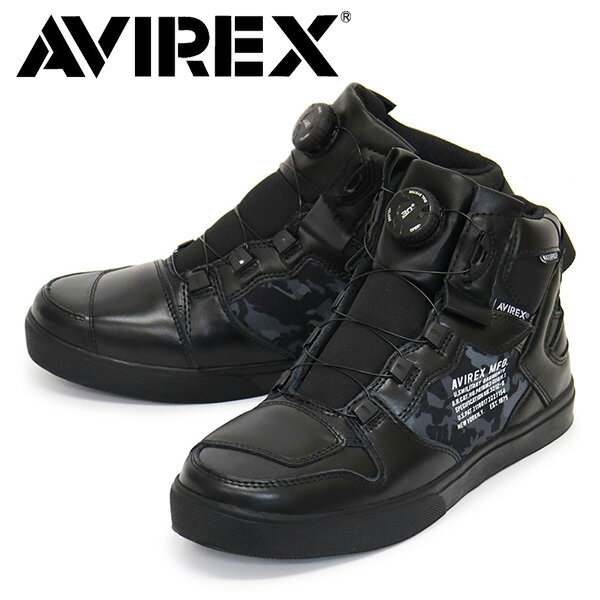 Rakuten - 正規取扱店 AVIREX (アヴィレックス) AV2275 DICTATOR MC WP ディクティター ミッドカット ウォータープルーフ バイカーシューズ BLACKxCAMO