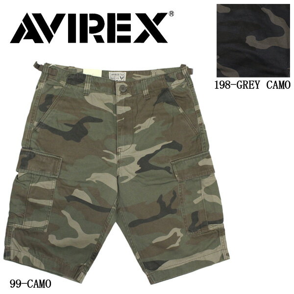 正規取扱店 AVIREX (アヴィレックス) CAMOUFLAGE FATIGUE SHORTS カモフラージュ ファティーグ ショーツ 全2色