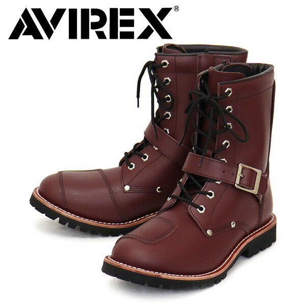 楽天BOOTSMAN 楽天市場店正規取扱店 AVIREX U.S.A.（アビレックス） AV2100 YAMATO（ヤマト） バイカースタイルブーツ CHERRY BROWN チェリーブラウン