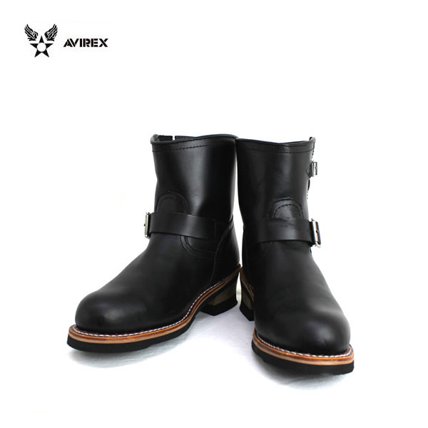 正規取扱店 AVIREX U.S.A.(アビレックス) AV2225 HORNET(ホーネット) ショートエンジニアブーツ BLACK ブラック