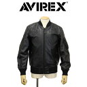 正規取扱店 AVIREX (アヴィレックス) 783-3250064 LEATHER TYPE MA-1 TOP GUN トップガンパッチ シープレザー ジャケット 010BLACK