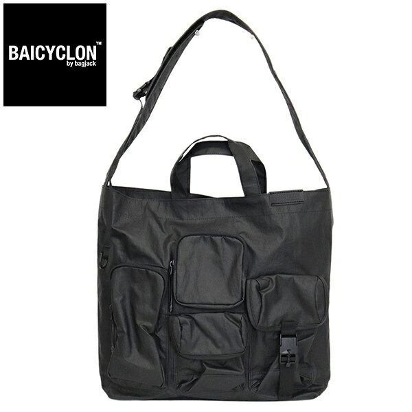 乐天商城 - 正規取扱店 BAICYCLON by bagjack (バイシクロンバイバッグジャック) BCL-68 MULTI POCKETS マルチポケット 2WAY TOTE MEDIUM トートバッグ ミディアム BLACK2 BCBJ011