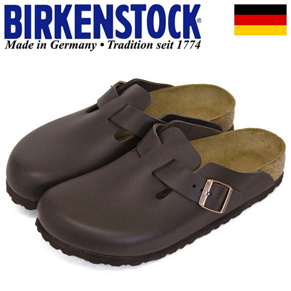 正規取扱店 BIRKENSTOCK (ビルケンシュトック) 060103 BOSTON ボストン レザーサンダル ナロー幅 DARK BROWN BI149