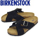 正規取扱店 BIRKENSTOCK (ビルケンシュトック) 1020935 Lugano Suede ルガーノ ソフトフットベッド スエードレザーサンダル MIDNIGHT レギュラー幅 BI272