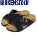 正規取扱店 BIRKENSTOCK (ビルケンシュトック) 1020936 Lugano Suede ルガーノ ソフトフットベッド スエードレザーサンダル MIDNIGHT ナロー幅 BI273