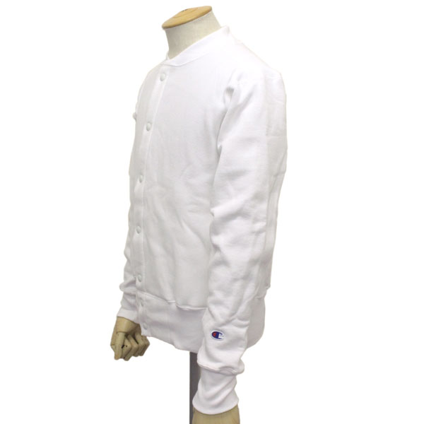 正規取扱店 Champion (チャンピオン) C5-E002 Reverse Weave SNAP SWEAT SHIRT リバースウィーブ スナップスウェット シャツ アメリカ製 010ホワイト CN036
