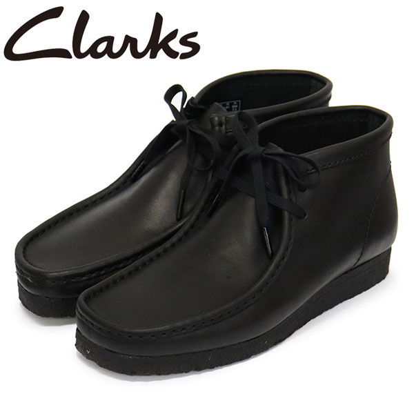 正規取扱店 Clarks (クラークス) 26155512 Wallabee Boot ワラビーブーツ メンズ レザーブーツ Black Leather CL066