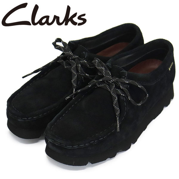 正規取扱店 Clarks (クラークス) 26169024 Wallabee GTX ワラビー ゴアテックス レディース シューズ Black Sde CL063