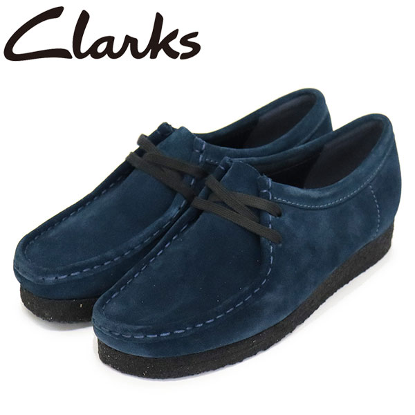 K戵X Clarks (N[NX) 26173243 Wallabee r[ fB[XV[Y Deep Blue Suede CL102