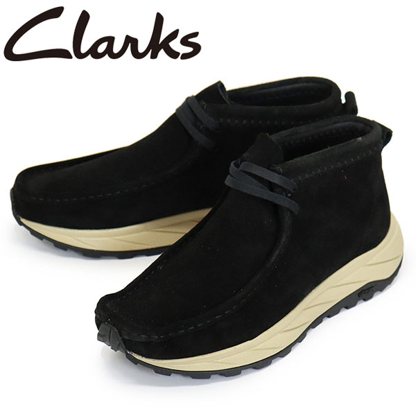 K戵X Clarks (N[NX) 26173320 Wallabee Eden r[ Gf YV[Y Black Sde CL104