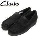 正規取扱店 Clarks (クラークス) 26173509 Wallabee Loafer ワラビー ローファー レディースシューズ Black Sde CL108(4)