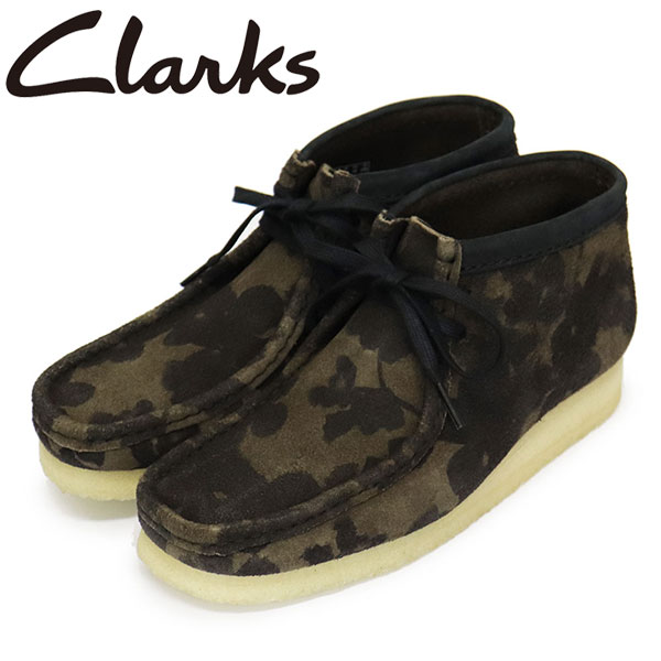 sale Z[ K戵X Clarks (N[NX) 26174023 Wallabee Boot r[u[c fB[XV[Y Blk/Khaki Floral CL094