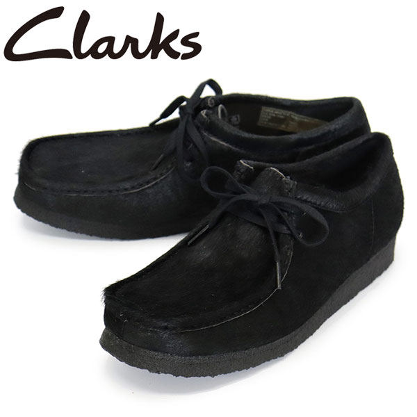 K戵X Clarks (N[NX) 26174031 Wallabee r[ YV[Y Black Hair On CL097