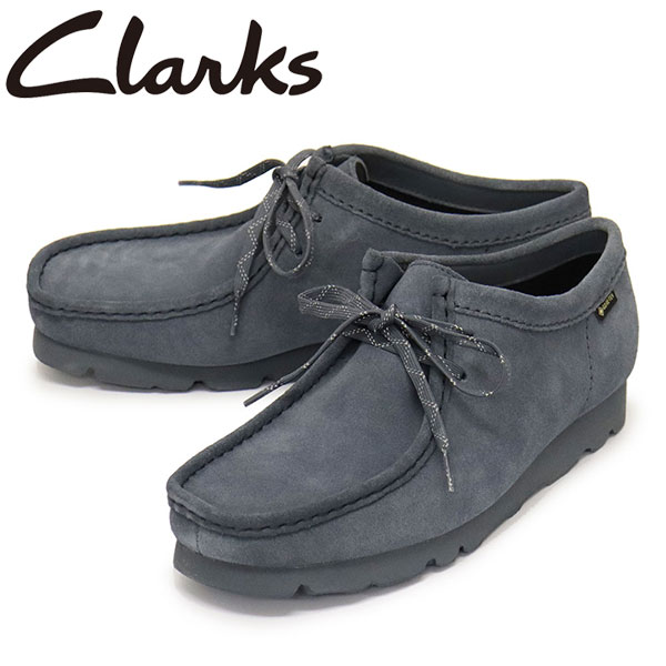 K戵X Clarks (N[NX) 26176570 Wallabee GTX r[ SAebNX Y u[c Blue/Grey Suede CL116