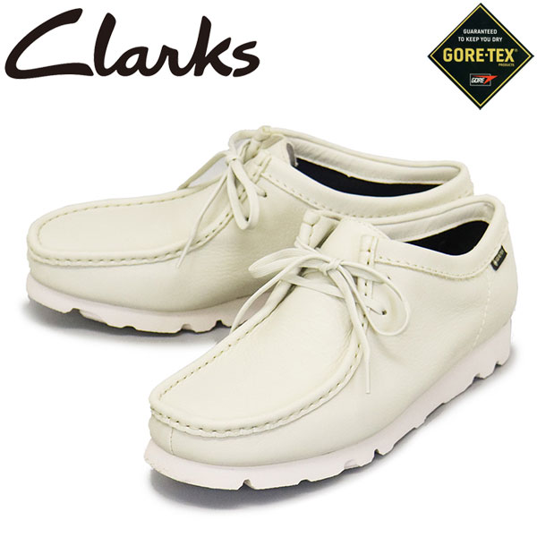Rakuten - 正規取扱店 Clarks (クラークス) 26185541 Wallabee GTX ワラビー ゴアテックス メンズ ブーツ White Leather CL156