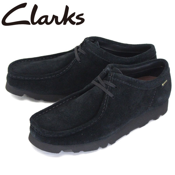 正規取扱店 Clarks (クラークス) 26149449 Wallabee GTX ワラビー ゴアテックス メンズ シューズ Black Suede CL018
