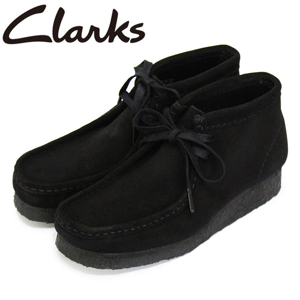  正規取扱店 Clarks (クラークス) 26155521 Wallabee Boot ワラビーブーツ レディース レザーブーツ Black Suede CL045