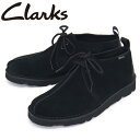 正規取扱店 Clarks (クラークス) 26165030 Desert Trek GTX デザートトレック ゴアテックス メンズシューズ Black Suede CL056
