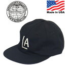 正規取扱店 Cooperstown Ball Cap (クーパーズタウンボールキャップ) LAP1943 ロサンジェルス エンジェルス 1943年モデル ロゴキャップ BLACK NW アメリカ製 CT005