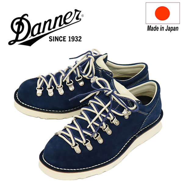 正規取扱店 DANNER (ダナー) x THREE WOOD 別注モデル D4007Z MOUNTAIN RIDGE LOW マウンテンリッジロー スエードレザー ブーツ NAVY 日本製