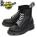 正規取扱店 Dr.Martens (ドクターマーチン) 24758001 1460Z 8ホール レザーブーツ ホワイトステッチ BLACK