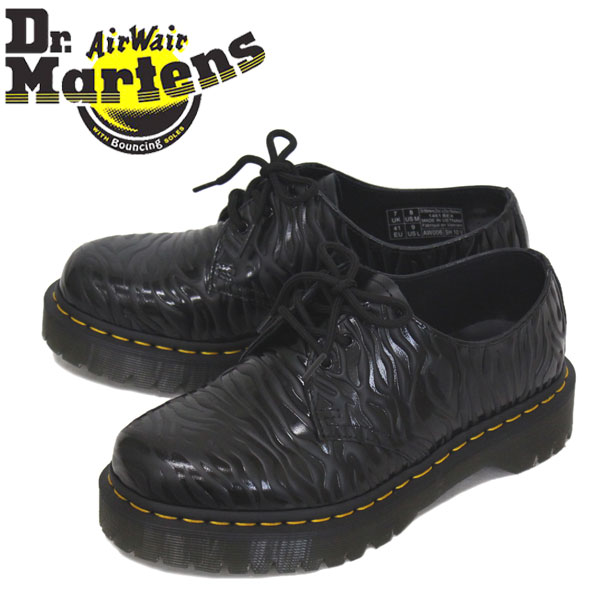 K戵X Dr.Martens (hN^[}[`) 26804001 1461 3EYE BEX ZEBRA EMBOSS [uG{X U[V[Y BLACK