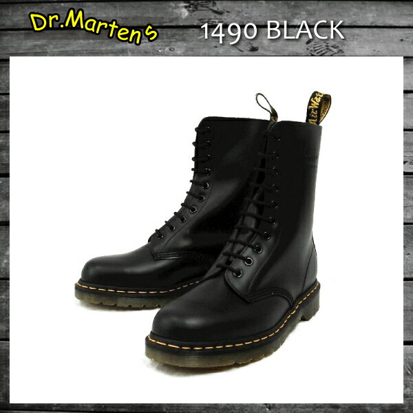 【楽天市場】正規取扱店 Dr.Martens ドクターマーチン 1490 10EYE BOOTS 10ホールブーツ BLACK ブラック