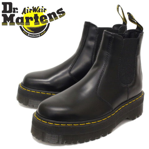 正規取扱店 Dr.Martens (ドクターマーチン) 24687001 2976 QUAD サイドゴア チェルシーブーツ 厚底 BLACK