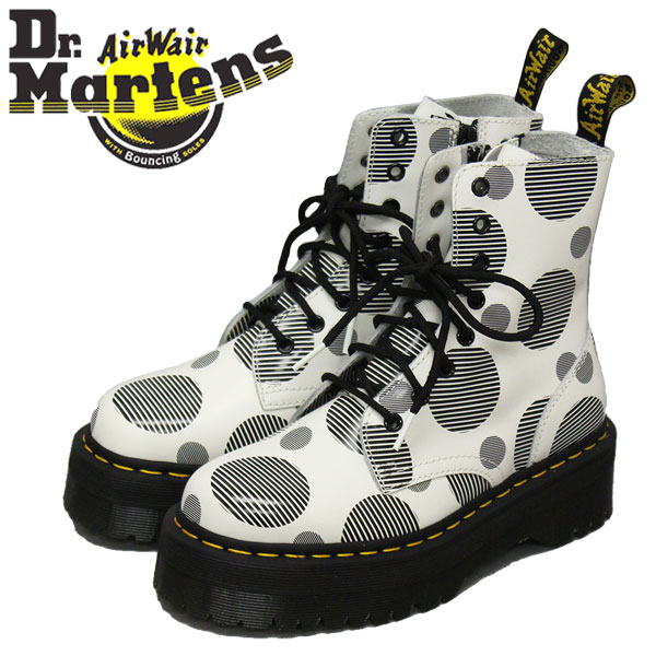 正規取扱店 Dr.Martens (ドクターマーチン) 26882101 JADON 8EYE ジェイドン レディースブーツ WHITE POLKA DOT