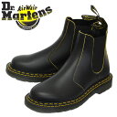 正規取扱店 Dr.Martens (ドクターマーチン) 27001032 2976 DOUBLE STITCH ダブルスステッチ チェルシー サイドゴア レザーブーツ BLACK x YELLOW