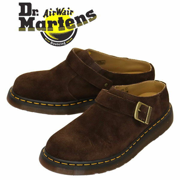 正規取扱店 Dr.Martens (ドクターマーチン) 30619201 ISHAM ミュール スリッポン サンダル スエードレザー シューズ DARK BROWN