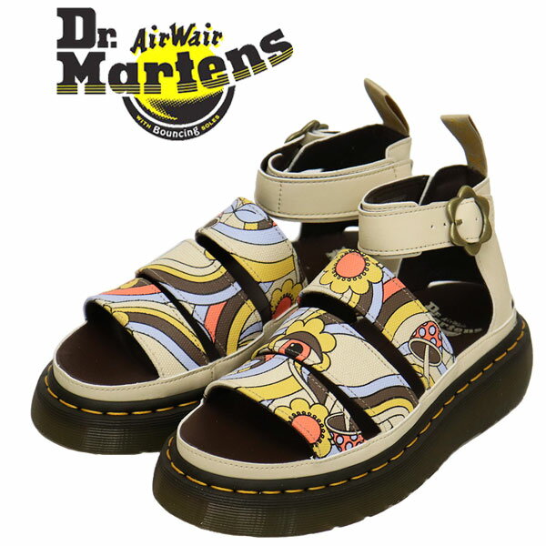 正規取扱店 Dr.Martens (ドクターマーチン) WMS 30739292 VEGAN CLARISSA II QUAD レディース ストラップ サンダル BEIGE