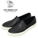 正規取扱店 FOX UMBRELLAS (フォックスアンブレラズ) WOMEN'S SLIP-ON レディース スリッポン シューズ ラバーブラック つやなし 日本製 FU006